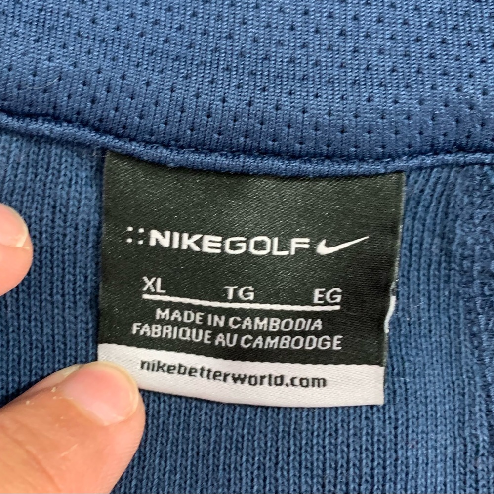 Nike Golf Blue Long Sleeve Pullover - Picture 4 of 6